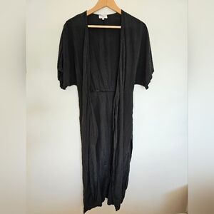 Ozma XS black silk Shiso wrap dress